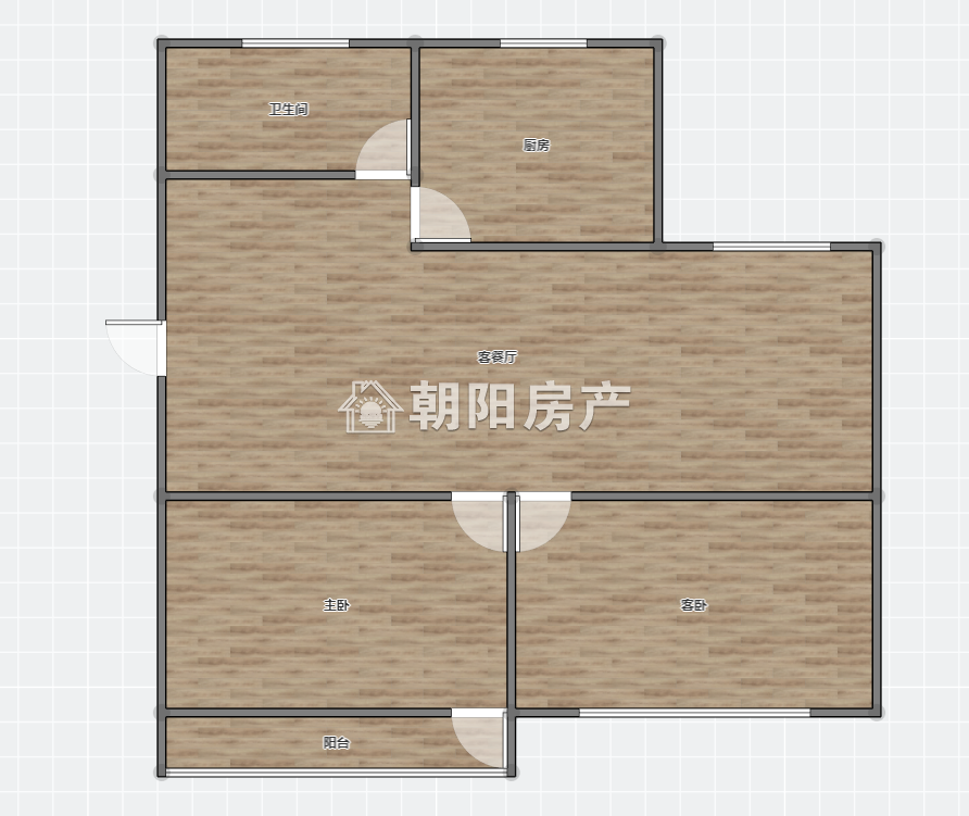 田东小区 60平 南向两室一厅 单价1583元 交通便利