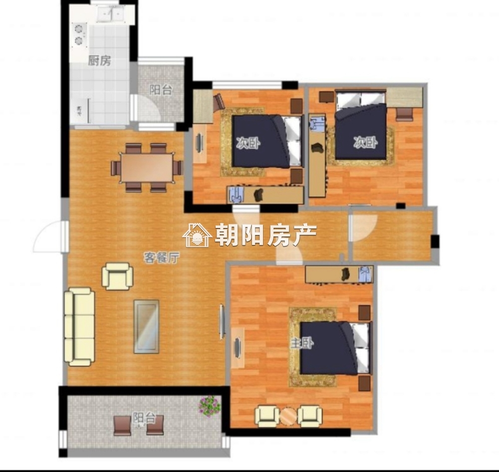 恒大绿洲 102平 精装南向三居 满两年 采光好