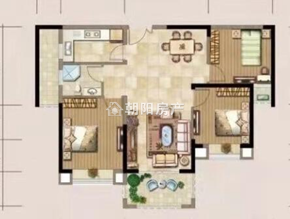 山南壹号 99平 朝南三居 学区房 交通便利 随时看房