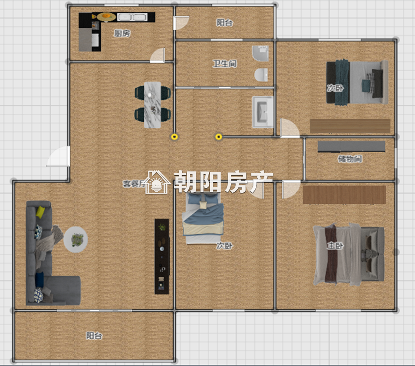 瑞福居 107平 南向精装三室 满五唯一 学区房