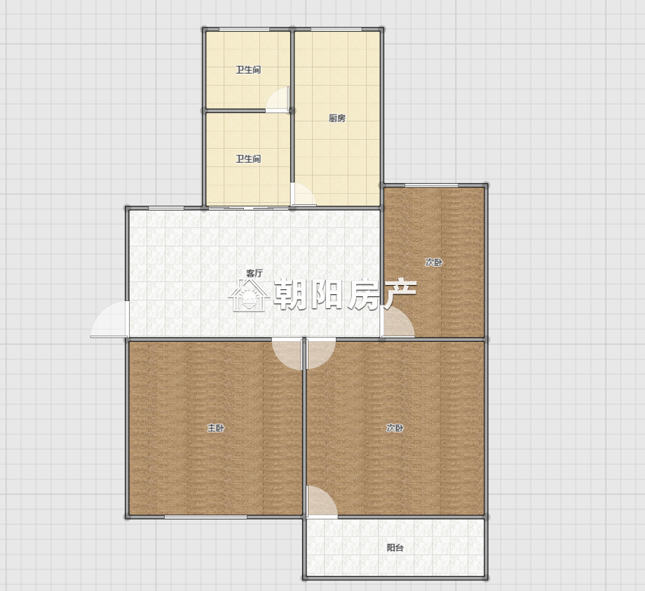 朝阳村 74平 南向三室 采光好 配套齐全 随时看房