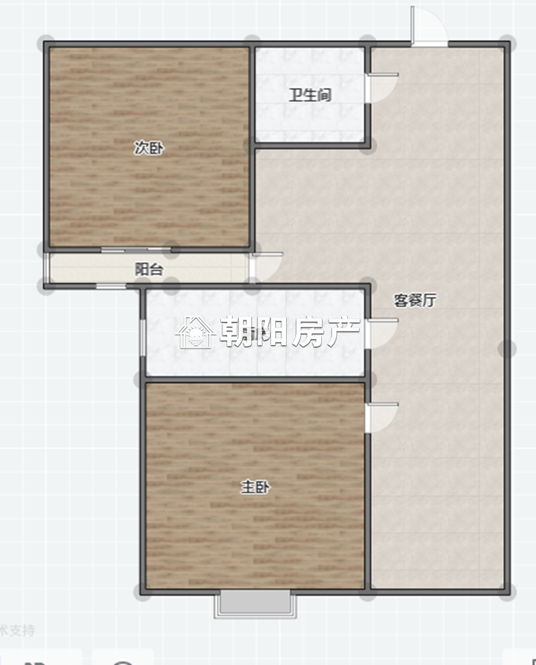 广场景苑 86平 南向两室精装 满两年 学区房 交通便利