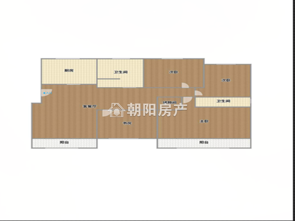 南山院 124平 南向四室洋房 学区房 毛坯