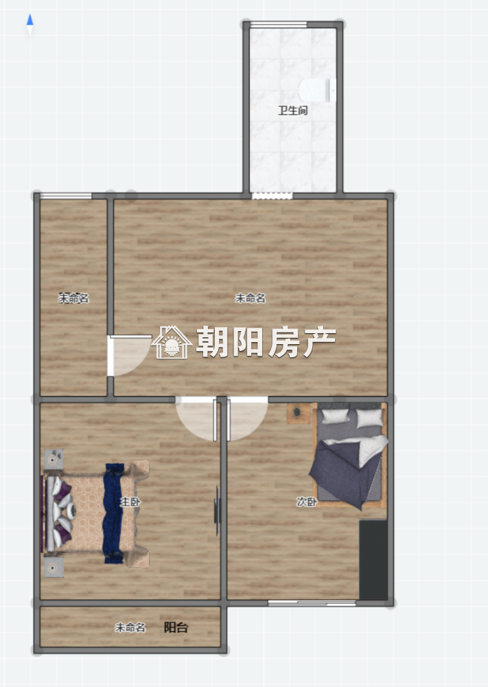 靠山村 54平 两室一厅 南向中楼层 单价1481元 交通便利