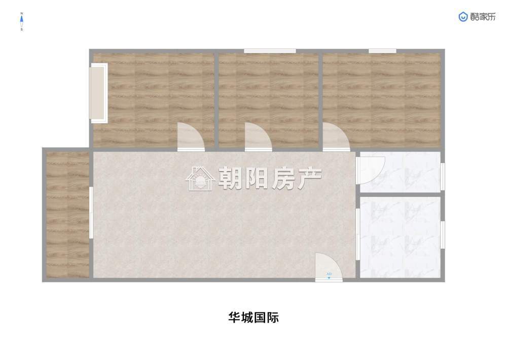 华城国际 115平 南向三居 5217元/平 学区房