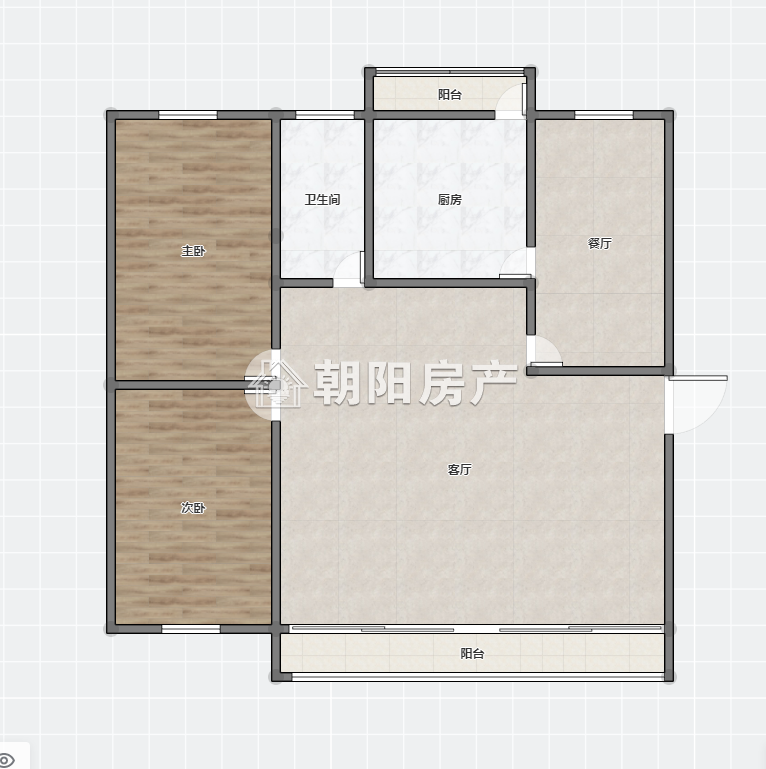 惠利商住楼 96平 南向两室两厅 交通便利 学区房 满两年