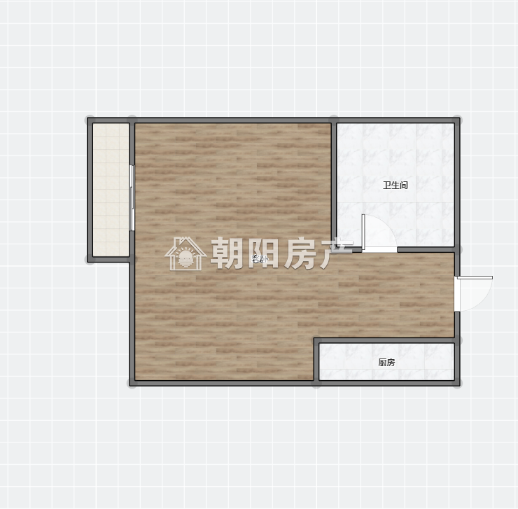 中环158 29平 西向一室一厅 单价4136元 交通便利学区房