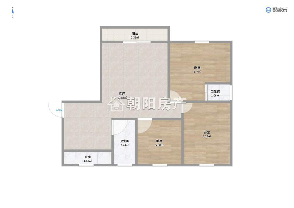 东湖新城 117平 南向三室两厅 精装修 交通便利采光好