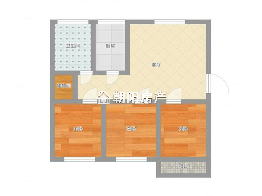 交警新村 85平 南向三室 单价2705元 交通便利