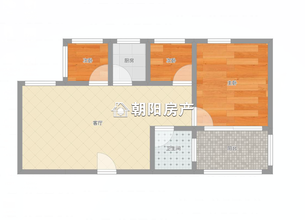 朝阳帝堡 89平 南向精装三室 满两年 学区房