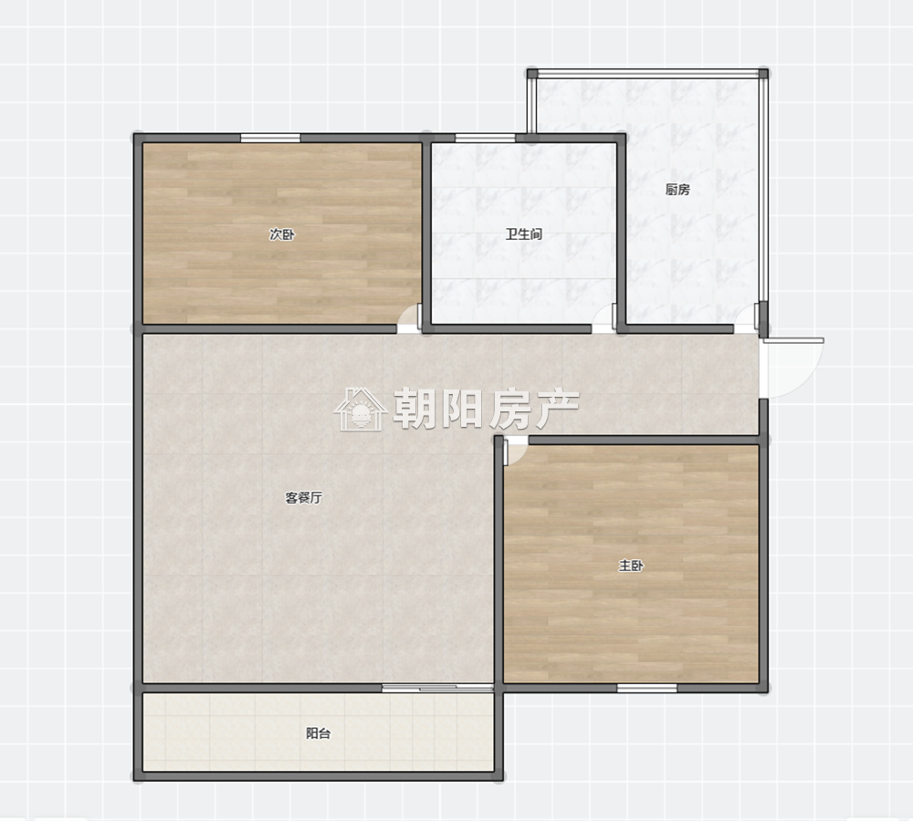 公安大院 61平 南向两居 学区房 3269元/平