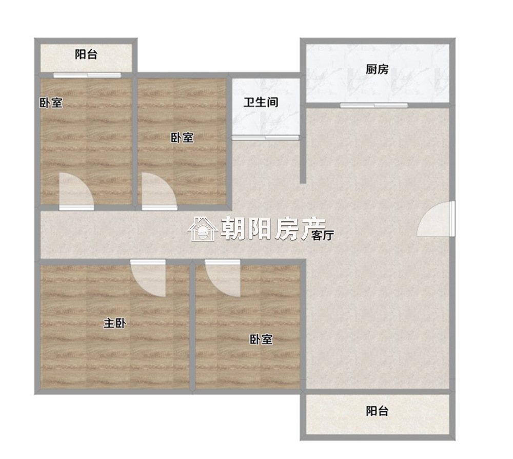 金地天悦 125平 四室两厅 毛坯 学区房 采光好 随时看房