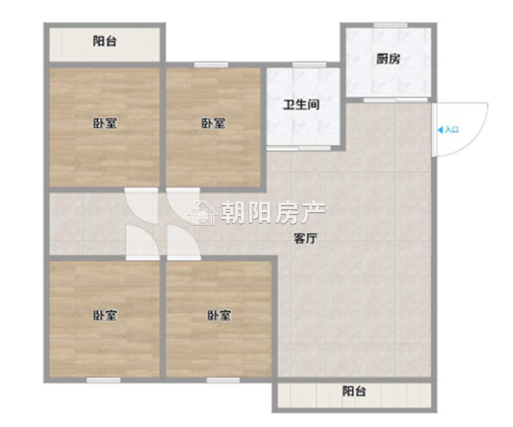金地天悦 124平 四室两厅 单价5442元 环境好购物便捷