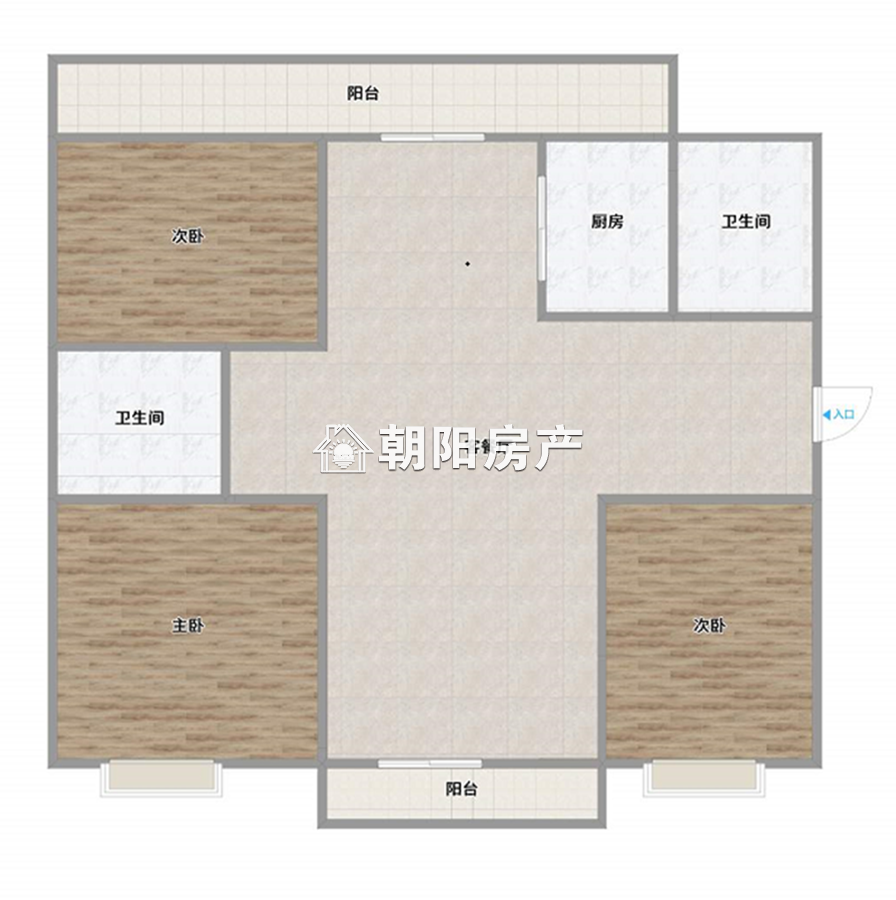 万茂华府 131平 南向大三居 毛坯 交通便利 学区房 随时看房