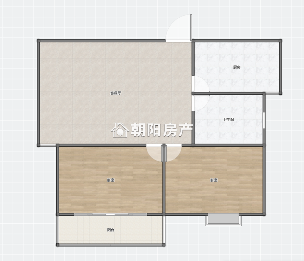 东华鑫城 93平 南向两室一卫 单价1709元 交通便利