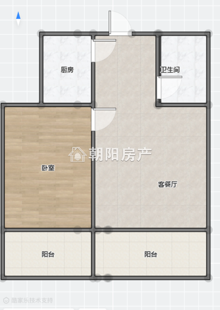 金地国际城A区 71平 朝南一室一厅 满两年 交通便利