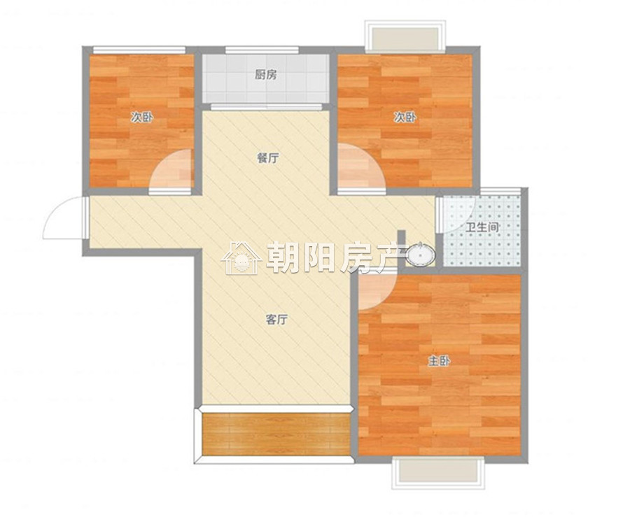 紫金苑 104平 朝南三居 学区房 满两年 简装