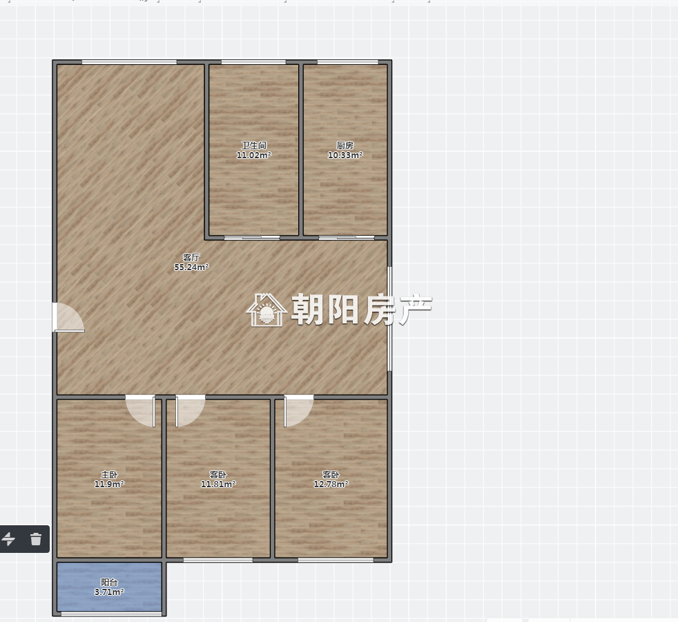民政巷 103平 南向三室两厅 满两年 16小学区房