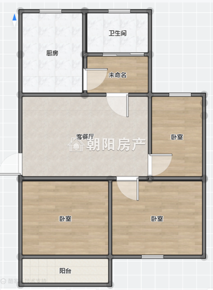 通达四村 75平 南向精装三室 满两年 购物便捷