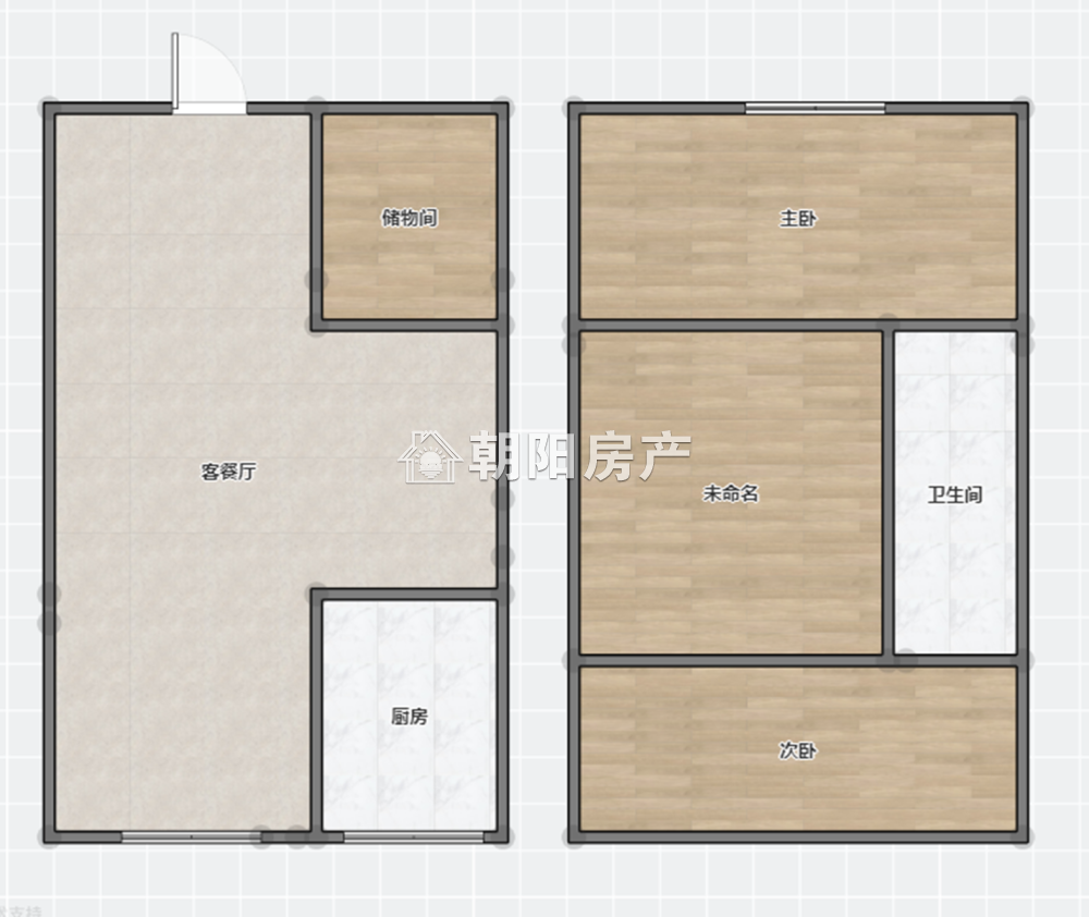 D壹街区 40平 精装两室 免税 配套齐全