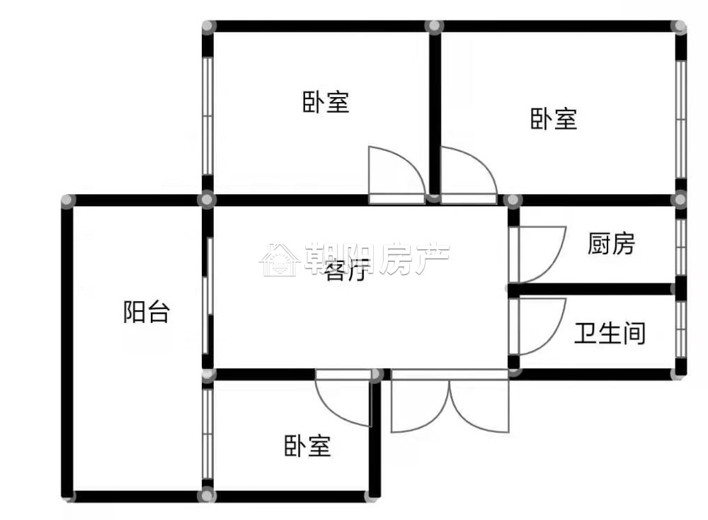 谢四小综合楼 83平 南向三居 满两年 交通便利