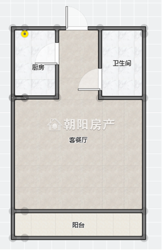 龙湖路一号 48平 精致两室 满两年 交通便利 简装好房