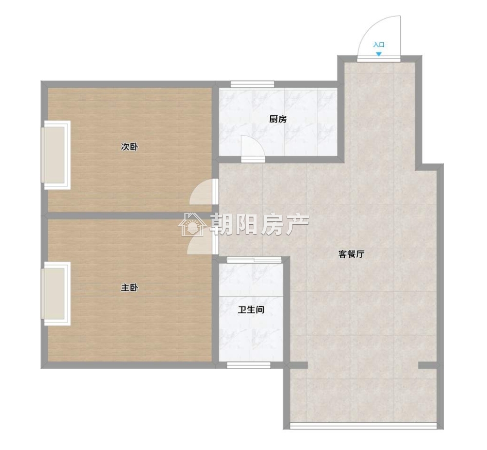 中环国际 85平 南向精装两室 满两年 随时看房