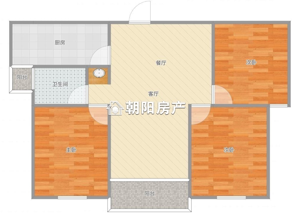 紫金苑 110平 南向三居 6364元/平 学区房满两年