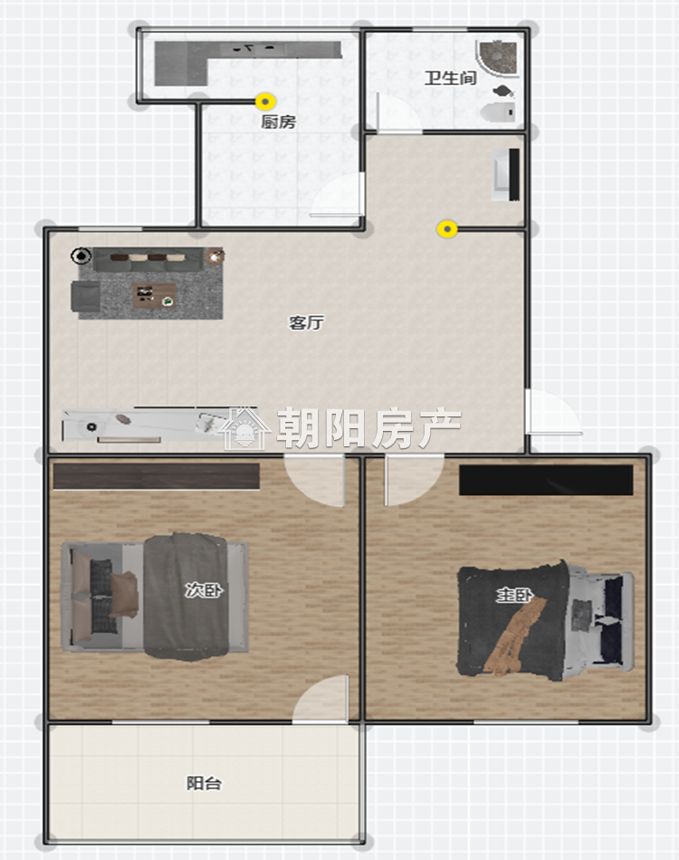 舜耕三区 55平 南向两室 简装 交通便利