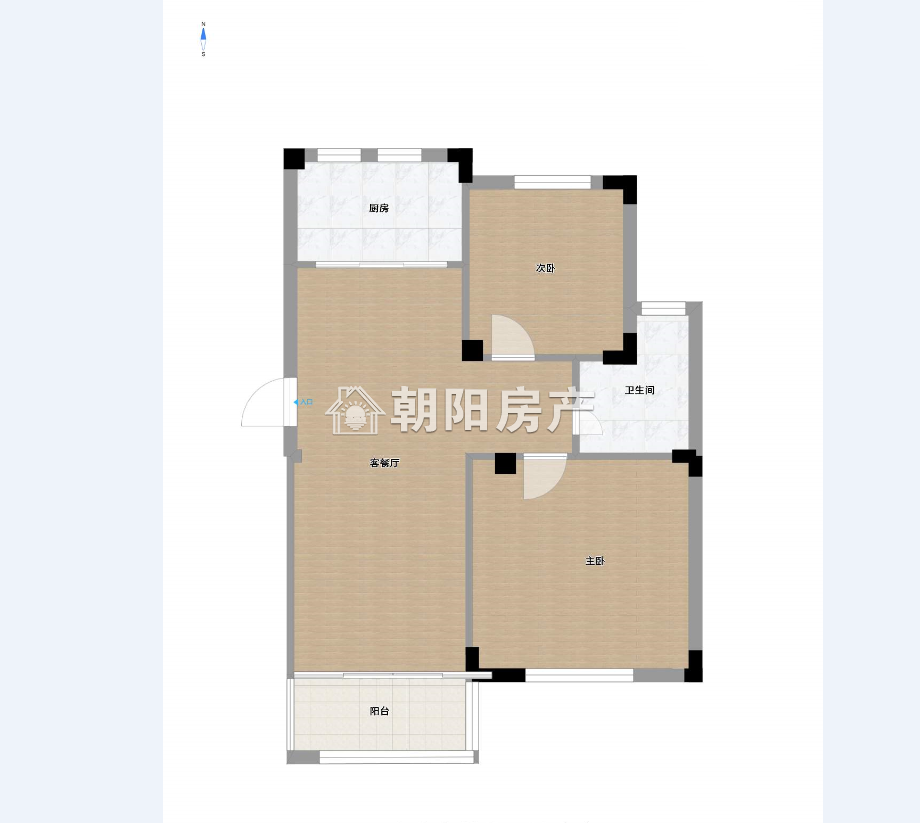 顺发泽润园二期 71平 南向两室 满两年 毛坯 2094元/平
