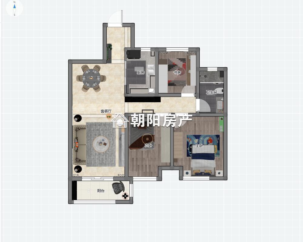 淮河新城五期 95平 朝南三居 免税 毛坯