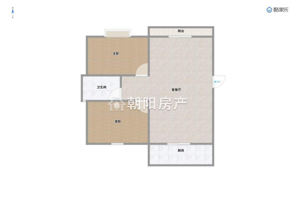 润地佳苑 88平 南向两室两厅 简装 满两年 学区房