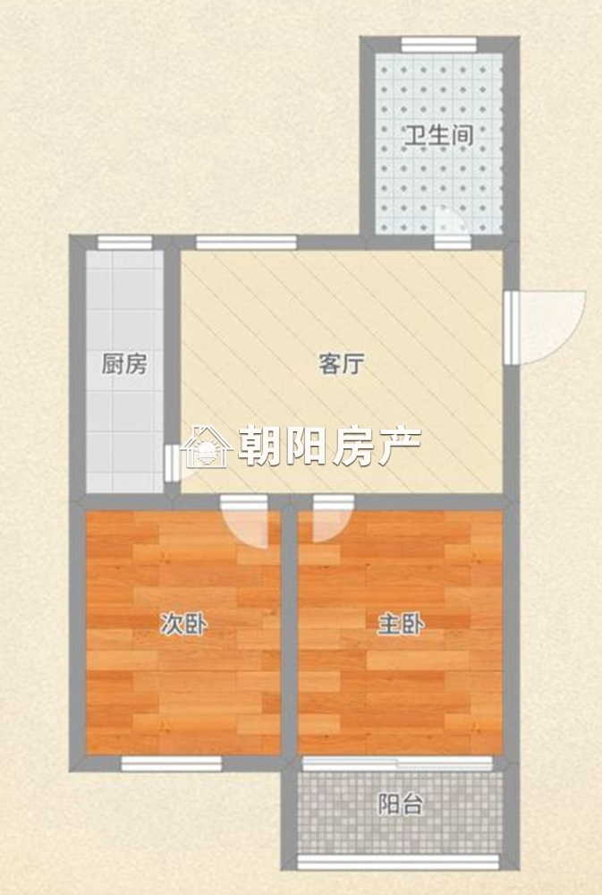 安装处大院 57平 两室一厅 满两年 随时看房