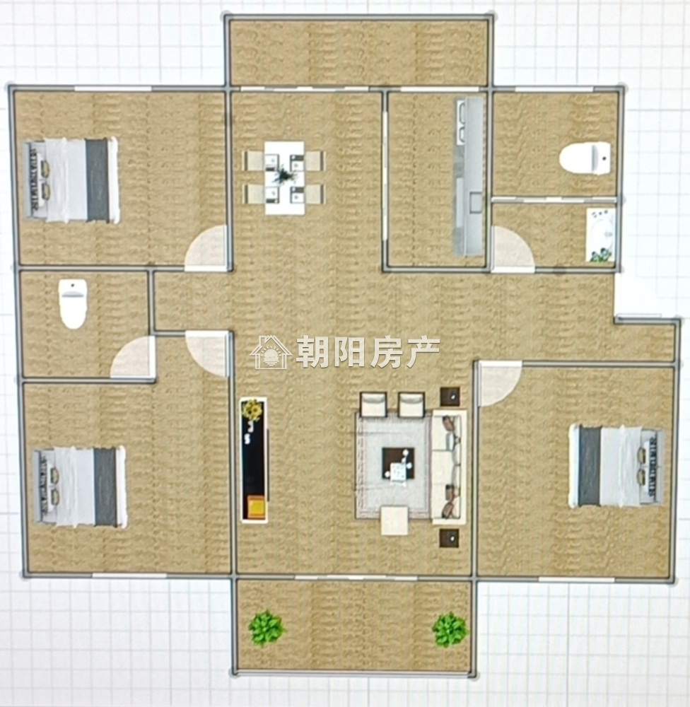 春晓名城 132平 南向三室二厅 采光好 随时看房