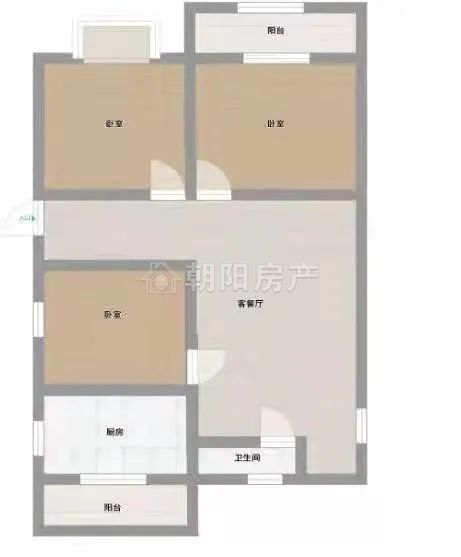 大桥家属楼 109平 南北通透三室二厅 满五唯一 学区房