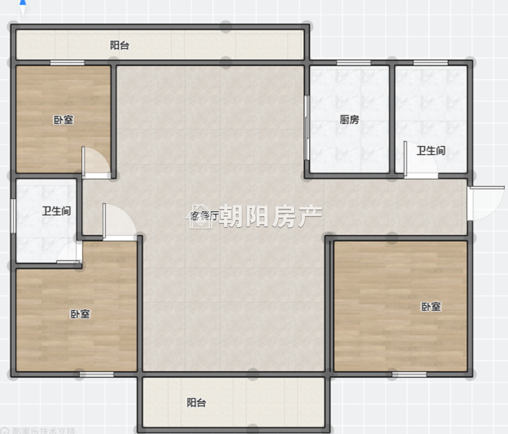 万茂华府 130平 南向三室二厅 学区房 满两年 毛坯