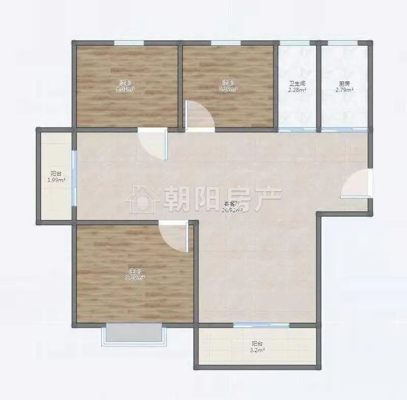 顺景天城逸园 124平 南向三室两厅 学区房 采光好 随时看房