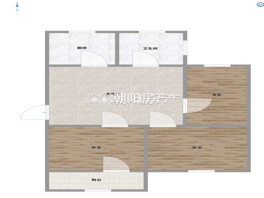 柏园南村一期 72平 南北通透3室1厅 免税简装 单价2620元