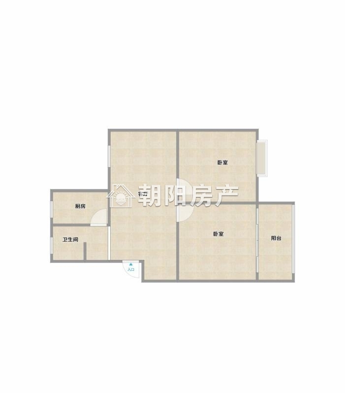 水泥厂支架村 77平 南向两室两厅 精装采光好 单价1930元/平