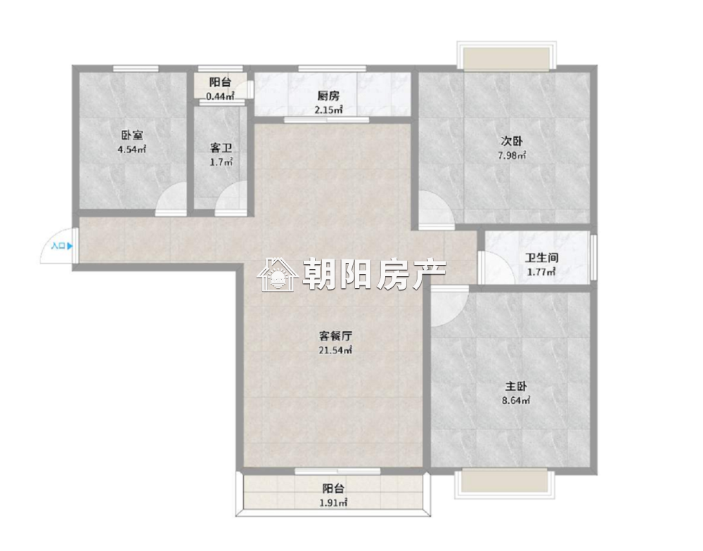天玺国际城 114平 南向三居 满两年 交通便利 学区房
