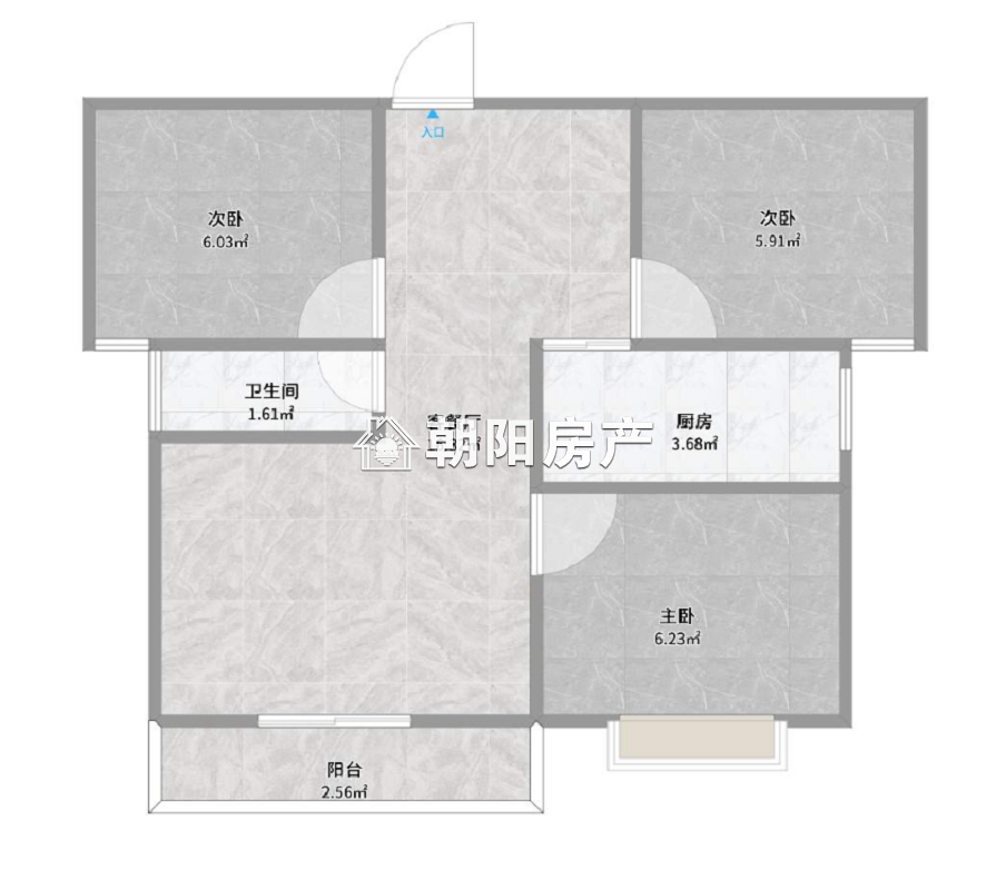 金大地悦府 108平 南向三室二厅 满两年 学区房 随时看房