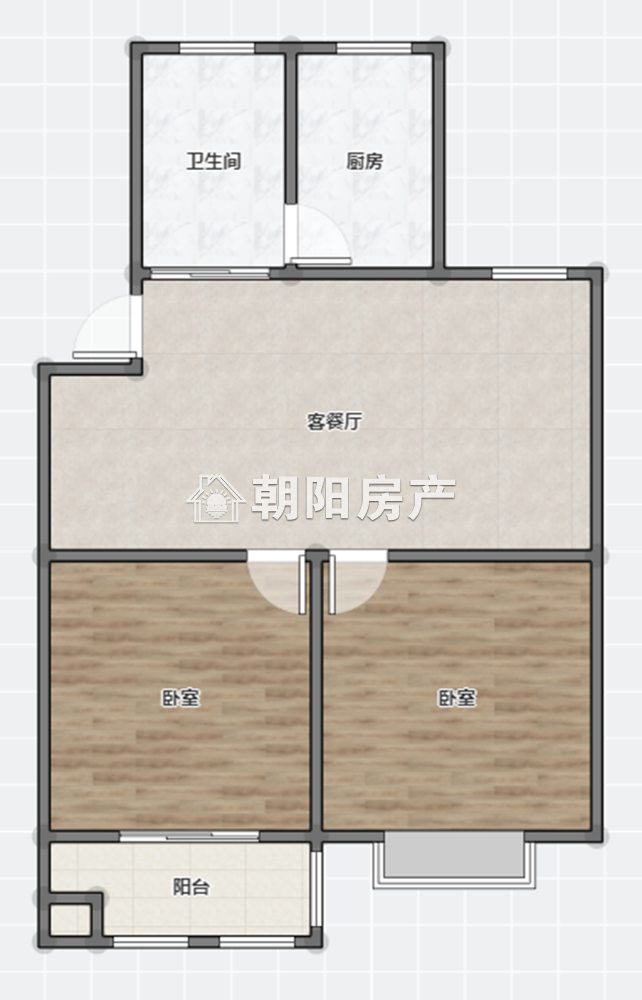 金鑫花园 80平 朝南两室一厅双阳台 毛坯 交通便利随时看房