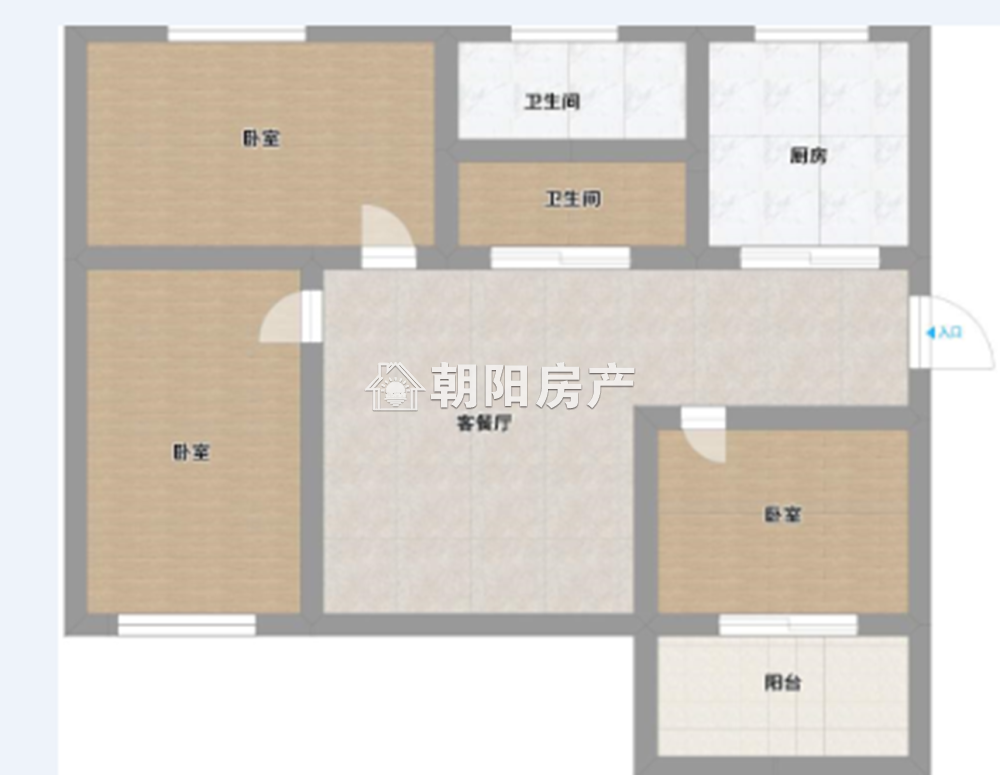 华声苑 102平 南向三室二厅 学区房 满两年 采光好