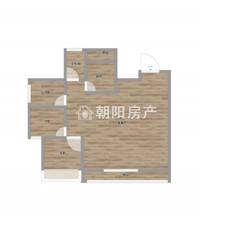 楚都小区一期 110平 朝南三室毛坯 4363元/平 交通便利