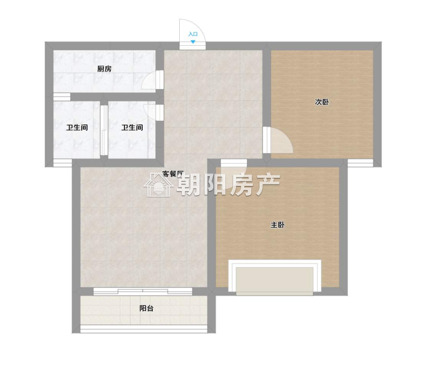 北京名都 94平 朝南精装两居 学区房 满两年