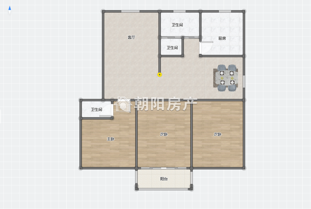 龙泉北村 132平 南北通透三室二厅 精装 交通便利