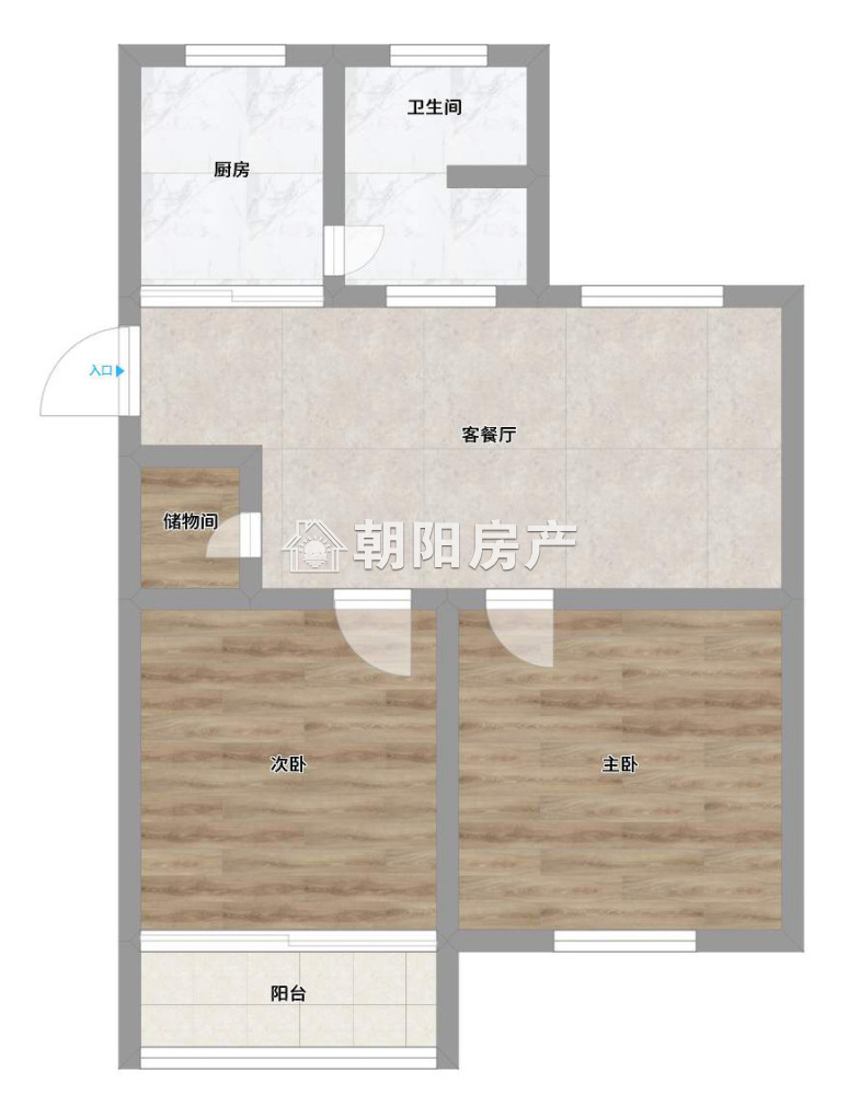 广场小区 84平 南向两室两厅 精装 满两年 学区房