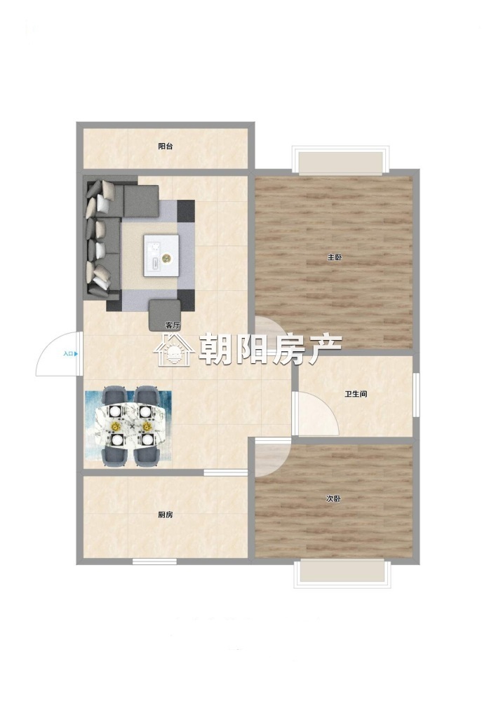 卧龙山庄西区 90平 南向两居 免税满两年 2764元/平