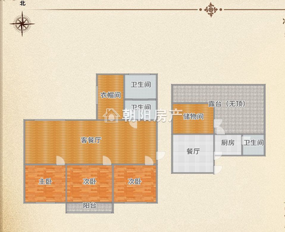 百花园一期 115平 南向三室二厅 满两年 学区房 单价2521元