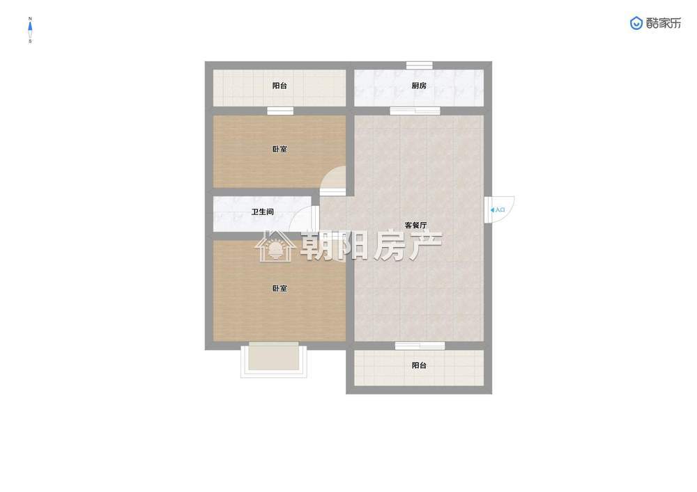 东湖新城 95平 南向两室两厅 简装 交通便利 学区房